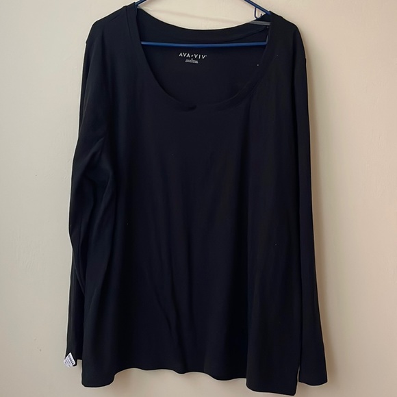 3 Piece Plus Size Long Sleeve Scoop Neck Ribbed T-Shirt - Picture 5 of 9